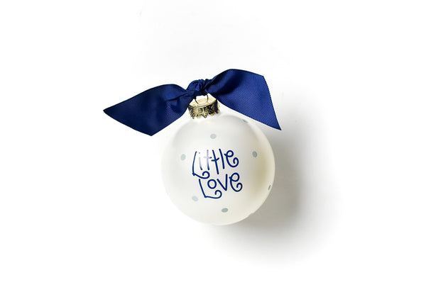Glass Ornament | Little Love Blue Bow