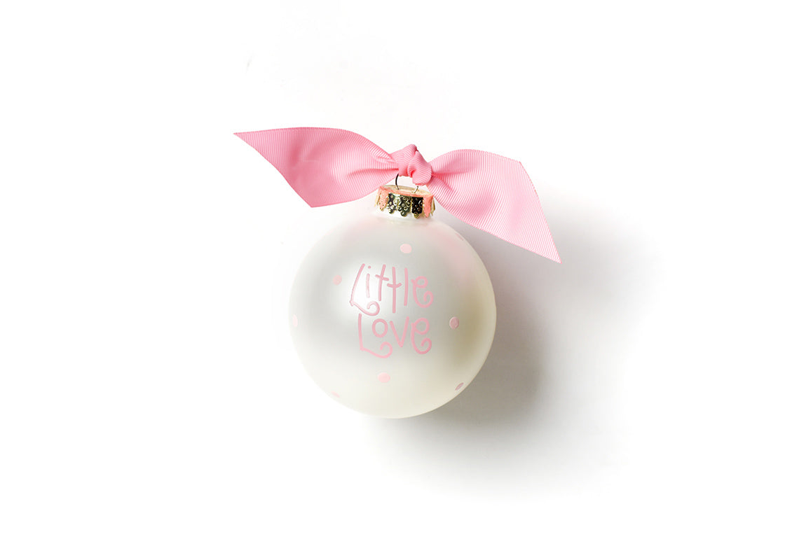 Glass Ornament | Little Love Pink Bow