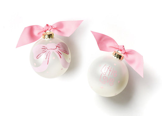 Glass Ornament | Little Love Pink Bow