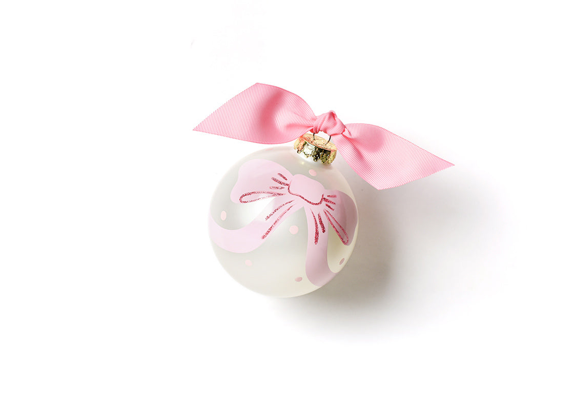 Glass Ornament | Little Love Pink Bow