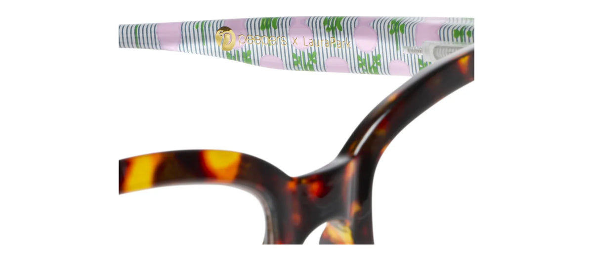 Peepers x Laura Park | Buzzworthy | Tortoise/Marigold Ticking Stripe PinkPink