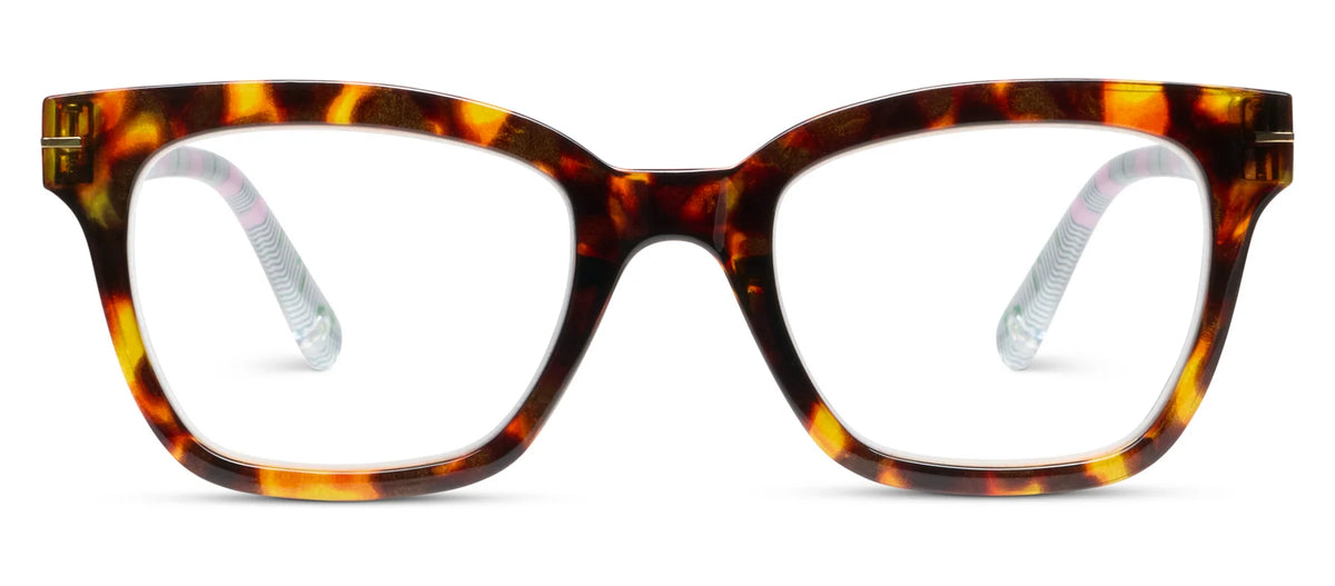 Peepers x Laura Park | Buzzworthy | Tortoise/Marigold Ticking Stripe PinkPink