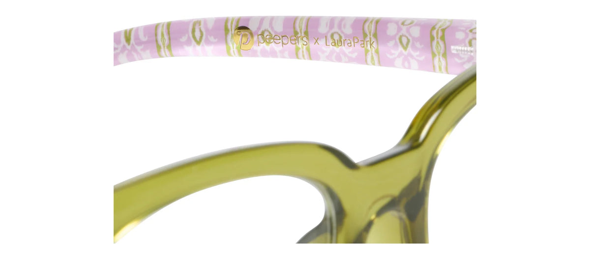 Peepers x Laura Park | To the Max | Green/Rosemary Stripe Pink