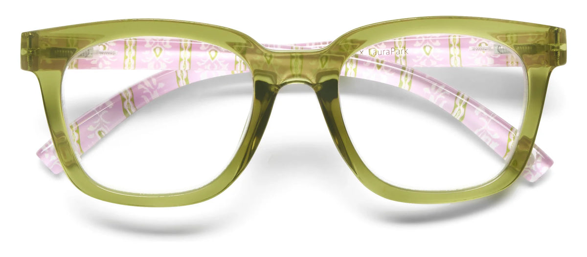 Peepers x Laura Park | To the Max | Green/Rosemary Stripe Pink