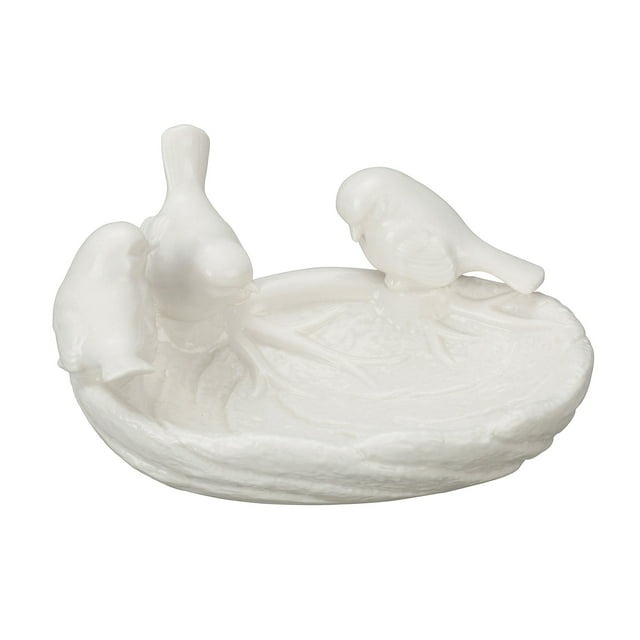 Ceramic Leaf Dish with Birds