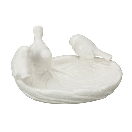 Ceramic Leaf Dish with Birds