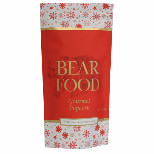 5.5oz White Chocolate Peppermint Popcorn