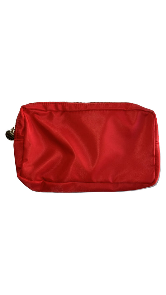 Nylon Cosmetic Travel Pouch - Red