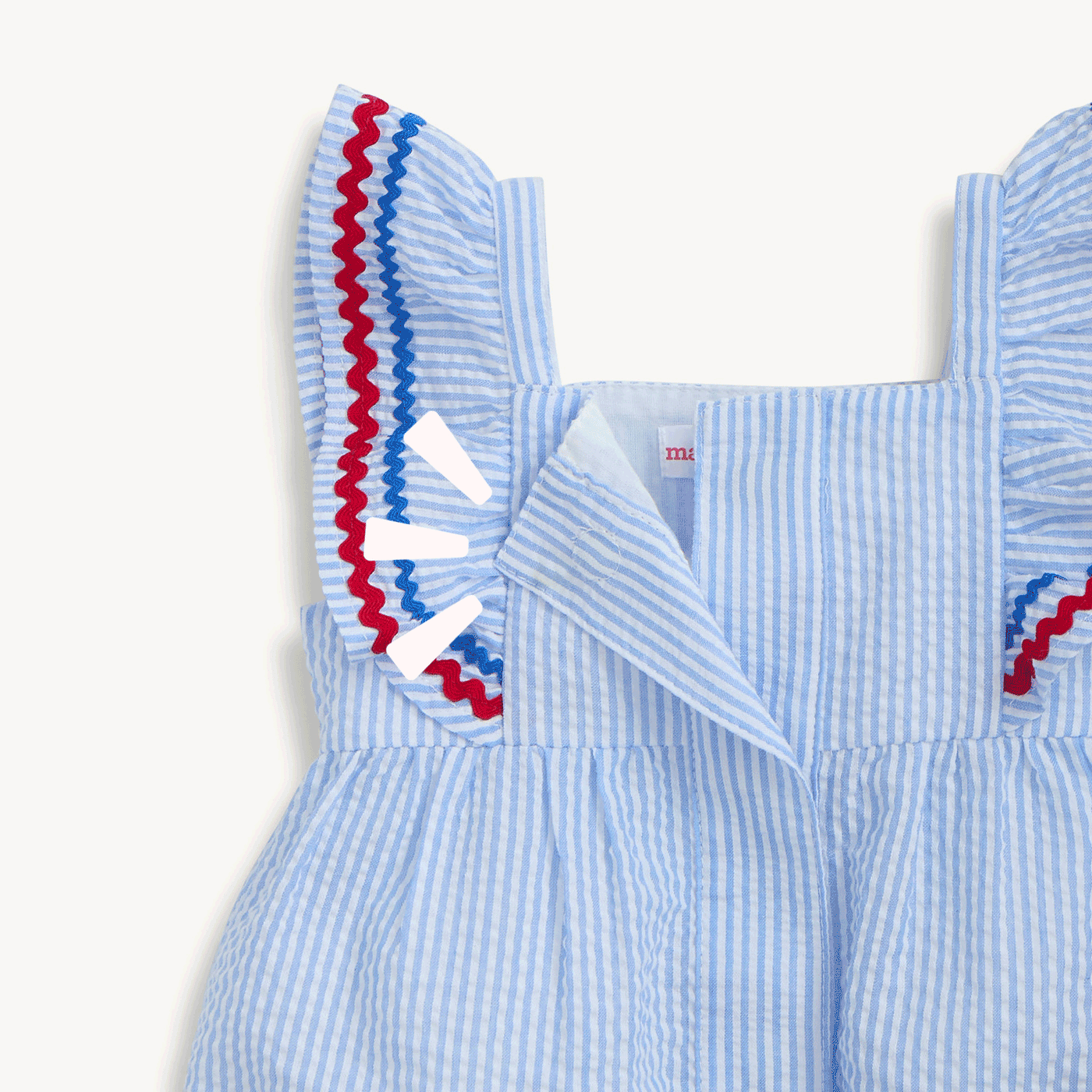 Magnetic Me Flutter Sleeve Dress | Seersucker Stripe