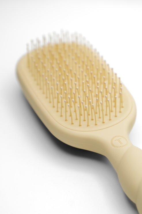 Teleties | Detangler Brush for Thick Hair | Tan