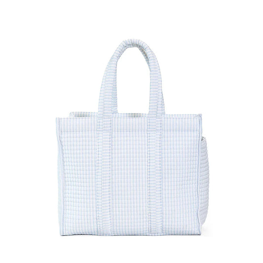 Quilted Go Go Tote | Pimlico Stripe Blue