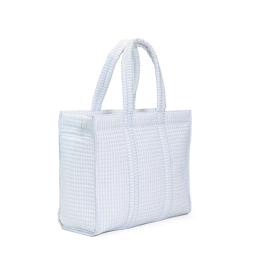 Quilted Go Go Tote | Pimlico Stripe Blue