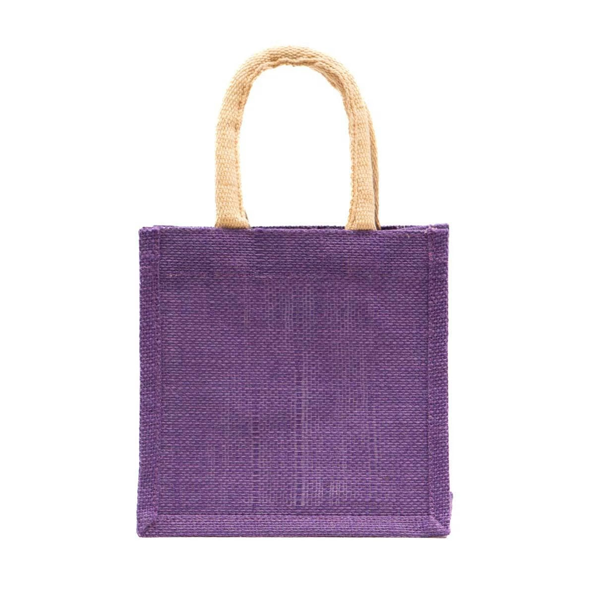 Jute Petite Gift Tote - Purple