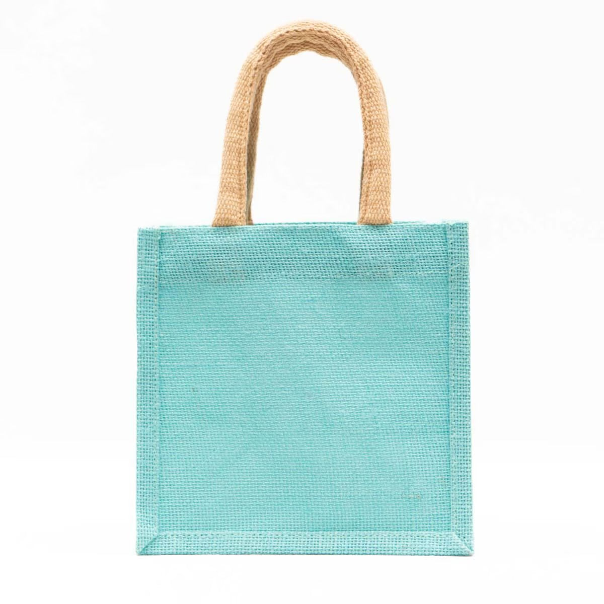 Jute Petite Gift Tote - Aruba Blue