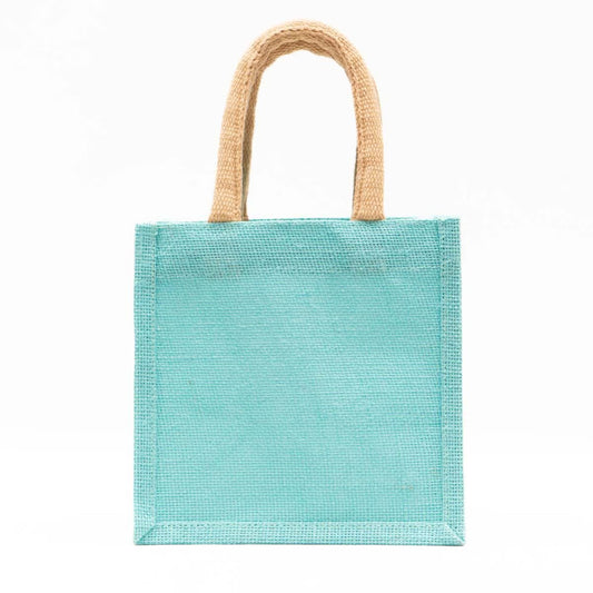 Jute Petite Gift Tote - Aruba Blue