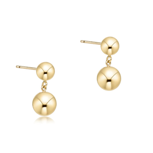 Classic 8mm Ball Drop Stud | Gold