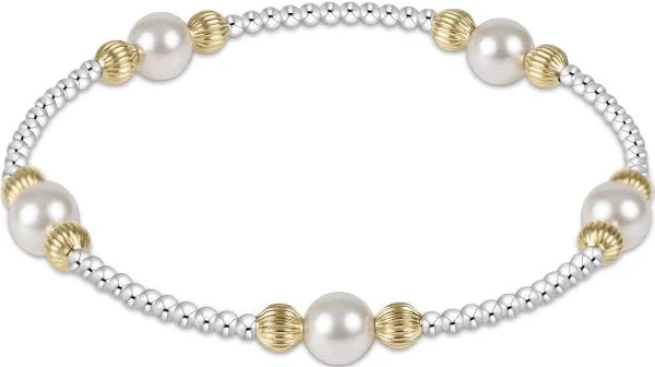 Purpose Dignity Pearl 6mm Bead Bracelet | Mixed Metal