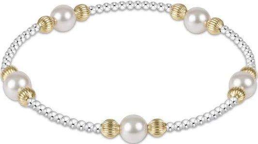 Purpose Dignity Pearl 6mm Bead Bracelet | Mixed Metal