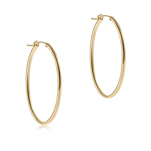 Oval Gold 2” Hoop - Smooth