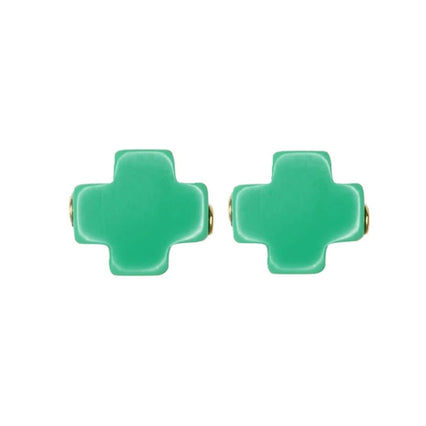 Signature Cross Stud | Emerald