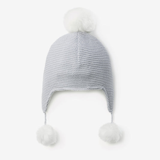 Blue Aviator Pom Hat | 3-9M