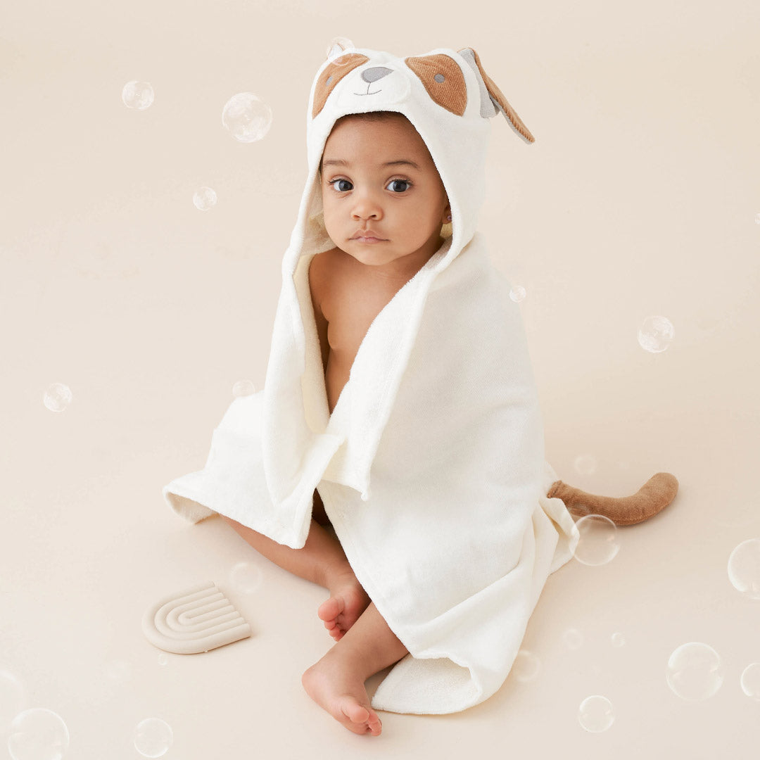 Tan Puppy Bath Wrap