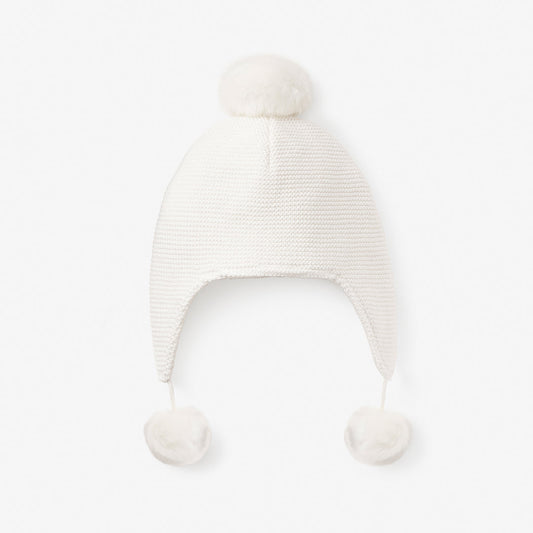White Aviator Pom Hat | 3-9M