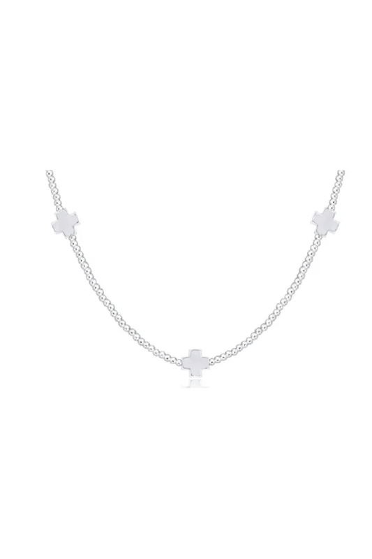 15" Choker | Signature Cross Sterling 2mm | Sterling