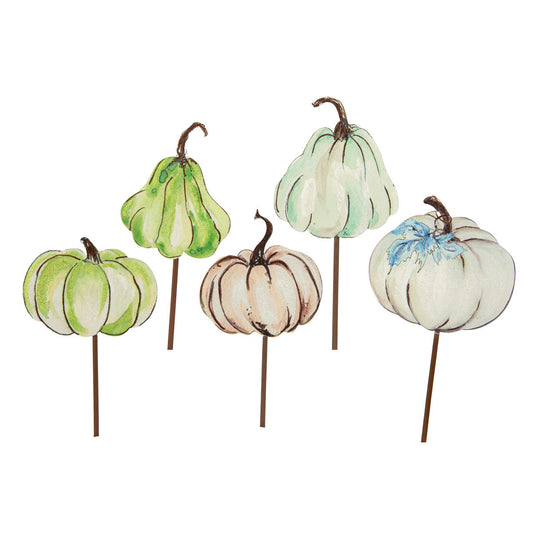 Metal Stake/Decor | Mini Neutral Pumpkins | Assorted Styles
