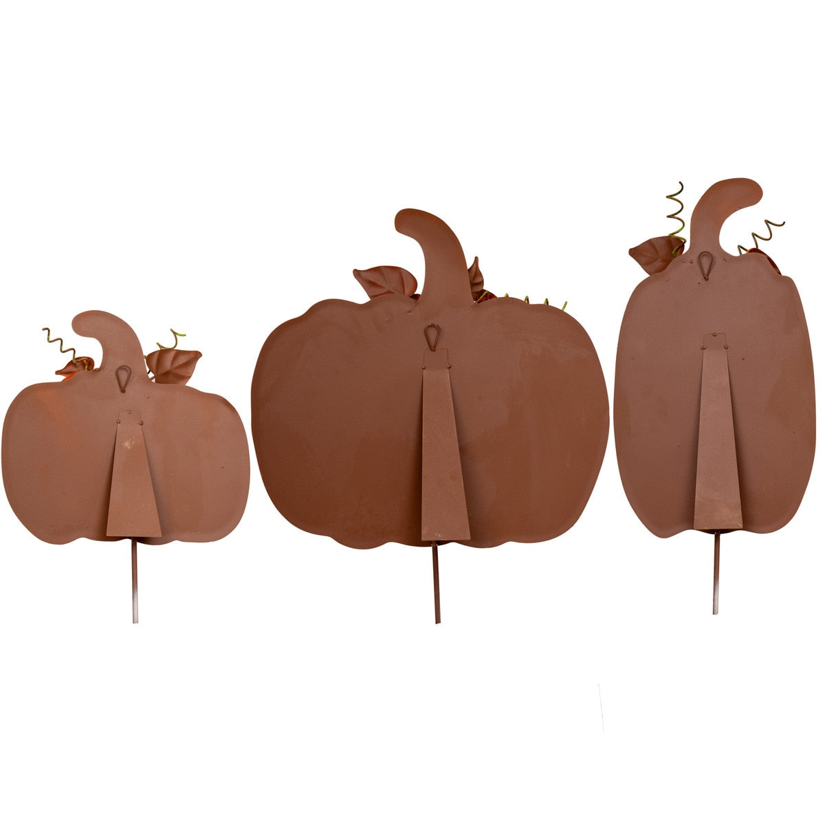 Metal Stake/Decor | Medium Ribbon Pumpkins | Assorted Styles