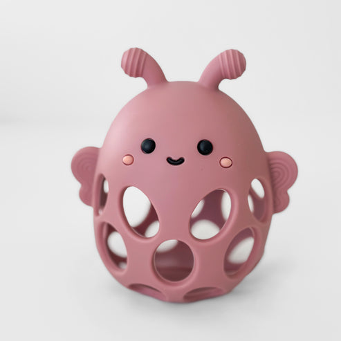 Honey Bee Teether | Petunia Pink