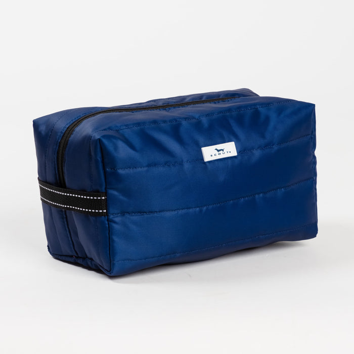 Dopp Till You Drop | Toiletry Bag | Navy Puffer with Pink Interior