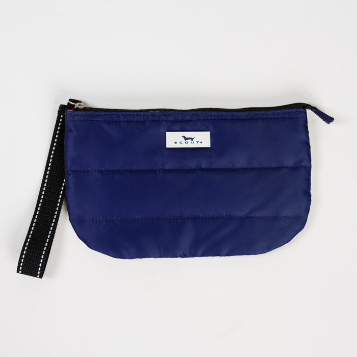 Roamy Wristlet | Navy Puffer with Pink Interior