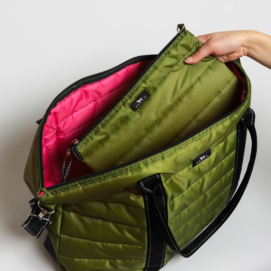 Triple Advisor | 3-in-1 Travel Bag | Green Puffer