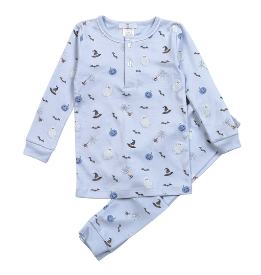 Blue Spooky Halloween PJ Set