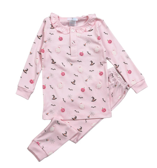 Pink Spooky Halloween PJ Set