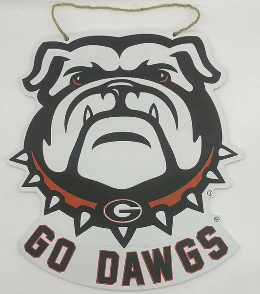 Wooden Door Hanger | Georgia Mascot