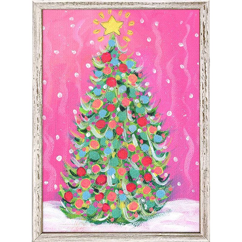 Holiday - Christmas Tree Single, Mini Framed Canvas