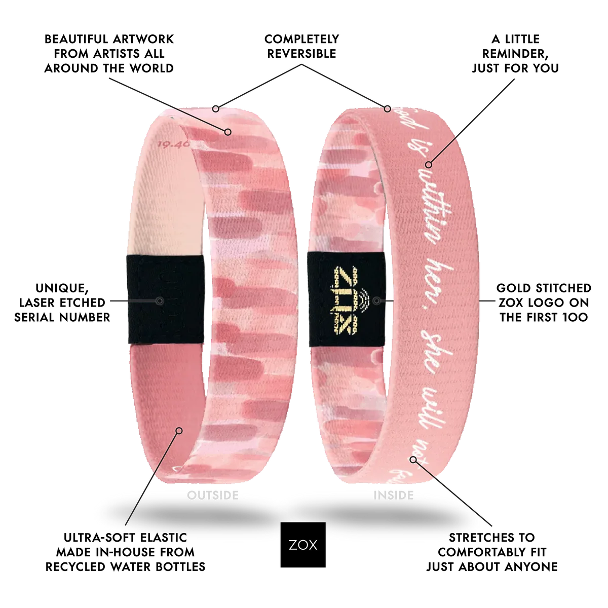 ZOX Interactive Bracelet | God is Within Her, She Will Not Fail