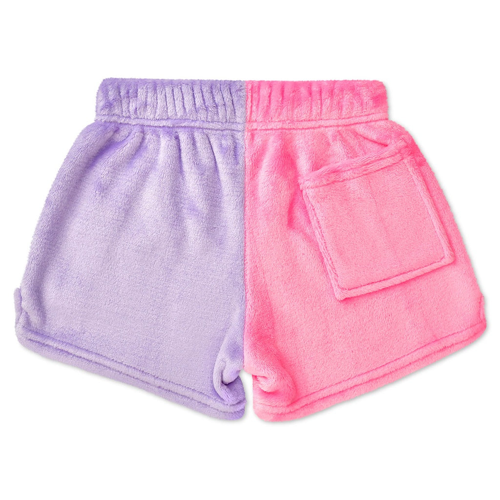 Color Block Plush Shorts | Groovy Smiles