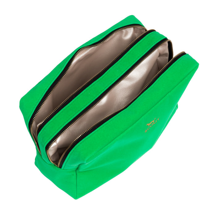 2-Way Toiletry Bag | Green Velvet