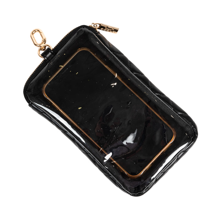 Call Me Maybe Phone Pouch | Black Quilted