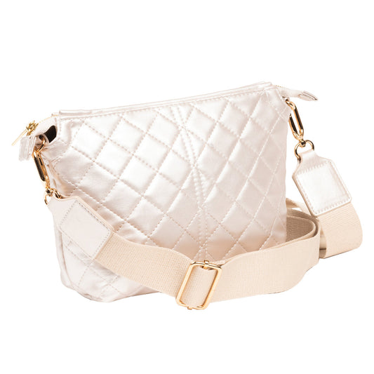 Emily Crossbody | Champagne Quilted