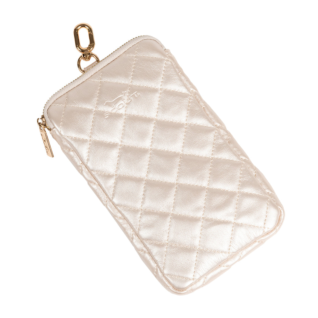 Call Me Maybe Phone Pouch | Champagne Quilted