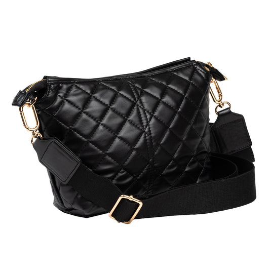 Emily Crossbody | Black Quilted
