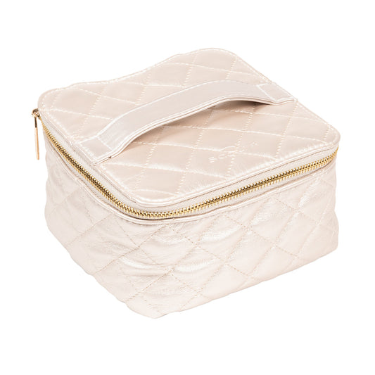 Hidden Gem Jewelry Case | Champagne Quilted