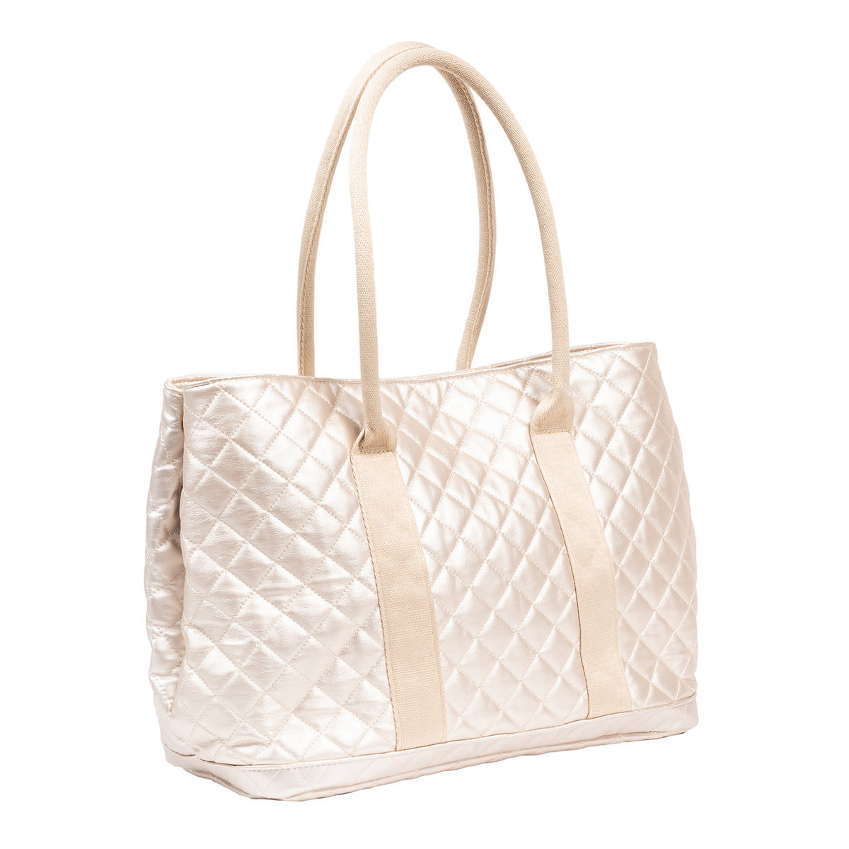 Miss Manors Tote | Champagne Quilted