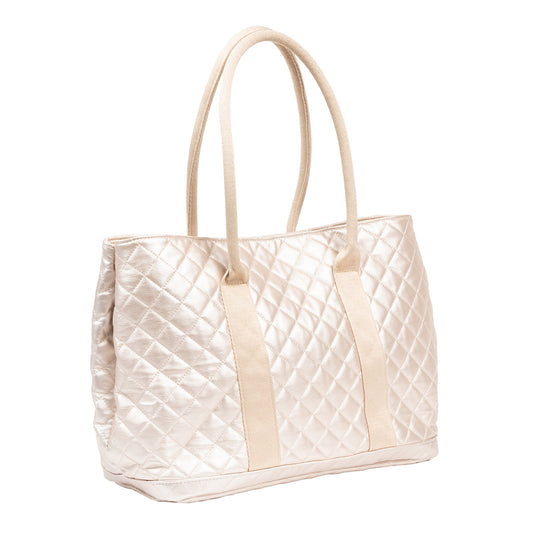 Miss Manors Tote | Champagne Quilted