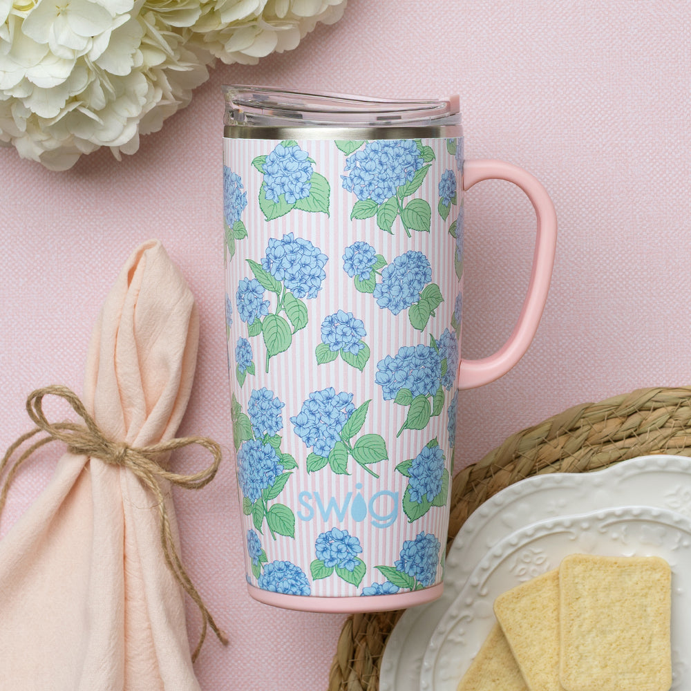 22oz Travel Mug | Hydrangeas