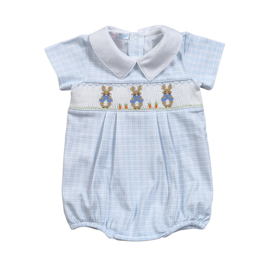 Hand Smocked Bubble | Peter Rabbit (Blue)